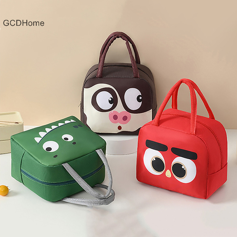 Gcdhome Động Vật Hoạt Hình Túi Ăn Trưa Nhiệt Cho Trẻ Em Vải Oxford Bảo Quản Bento Hộp Cơm Trưa Túi Thực Phẩm Túi Cách Nhiệt HOT