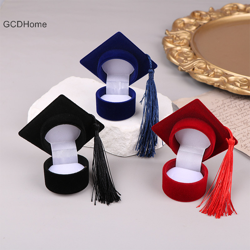 Gcdhome Sáng Tạo Bác Sĩ Mũ Hình Nhẫn Hộp Bông Tai Lưu Trữ Trang Sức Cưới Đính Hôn Ngày Lễ Valene Quà Tặng Bao Bì Hộp HOT