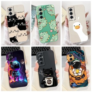 Dành Cho Realme C65 Vỏ Bảo Vệ Ống Kính RealmeC65 C 65 4G Phi Hành Gia Dễ Thương Mèo Khủng Long Hoạt Hình Silicon Mềm Jelly Vỏ Điện Thoại