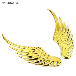 Xoitop 1 Cặp Xe Ô Tô Tự Động Xe Máy Thân Miếng Dán 3D Đại Bàng Cánh Thiên Thần Huy Hiệu Phong Cách ABS Đề Can Bạc / Vàng Phụ Kiện Ngoại Thất VN