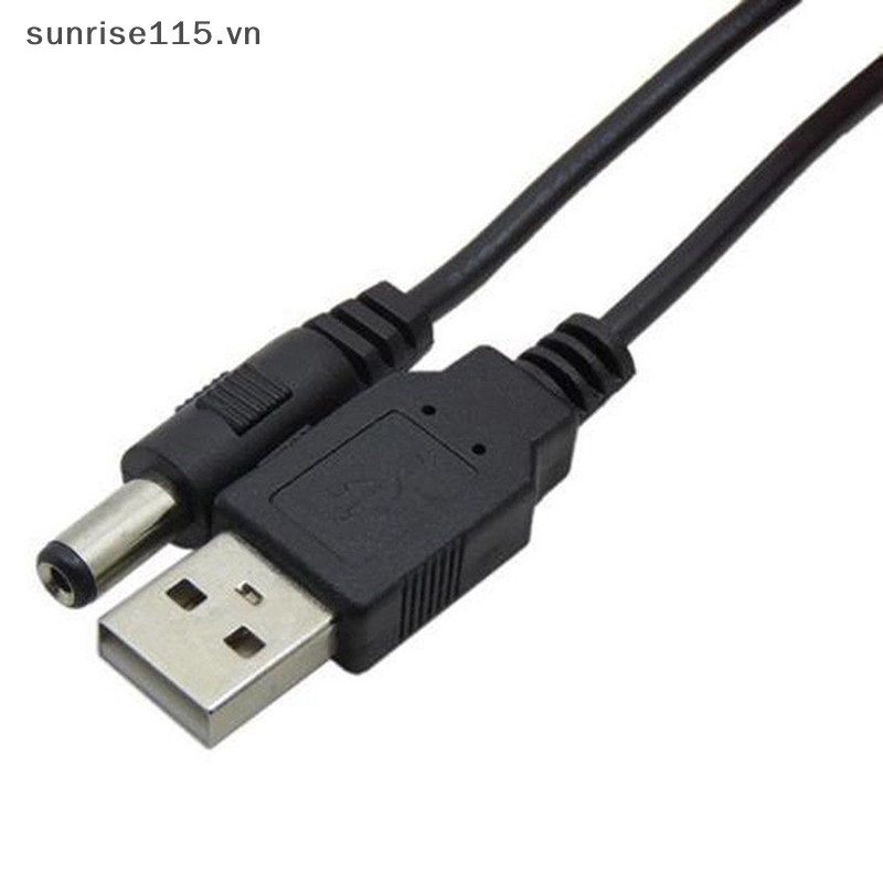 Cổng USB LMH đến 2.5 3.5 4.0 5.5mm 5V Hộp Jack Kết nối cáp nguồn màu đen.
