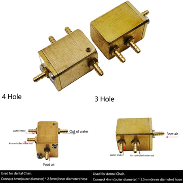 Thiết bị vật liệu nha khoa Bộ điều chỉnh áp suất van nước lục giác nha khoa Phụ kiện ghế nha khoa