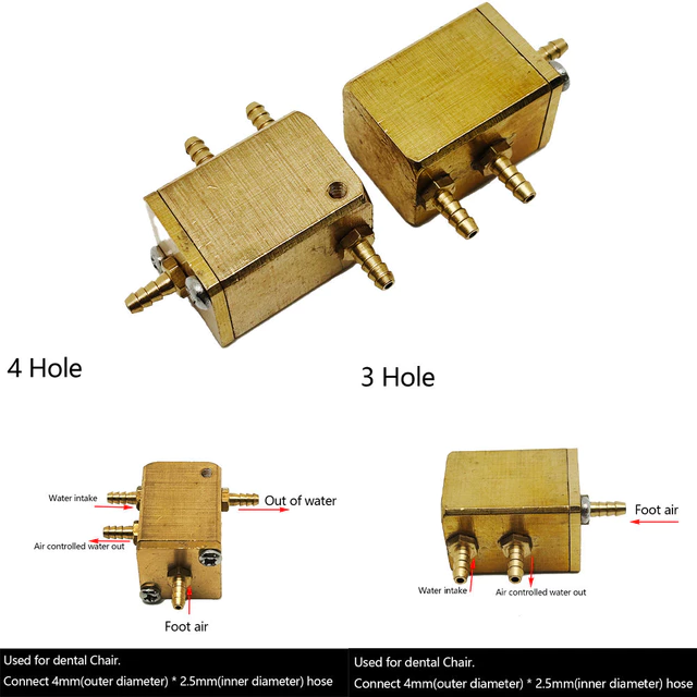 Thiết bị vật liệu nha khoa Bộ điều chỉnh áp suất van nước lục giác nha khoa Phụ kiện ghế nha khoa