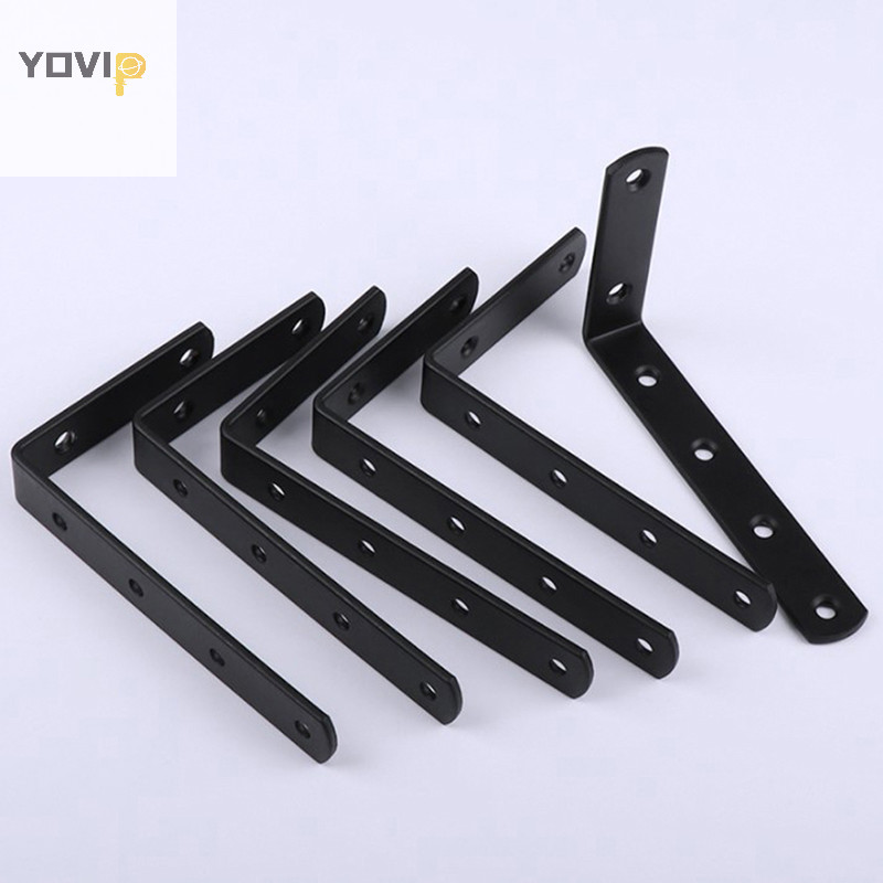 Yovip 1 Chiếc Thép Dày Cuộn Lạnh ed Đen 90 Độ Hình Chữ L Kệ VN