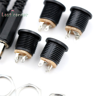 [Lostcorner] 10 Cái Đầu nối phích cắm điện nam 5,5mm x 2,1mm Khóa vít Ổ cắm bảng điều khiển nữ [Mới]