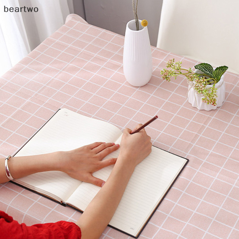< Beartwo > 137X90CM PEVA Khăn trải bàn chống dầu chống thấm nước Khăn trải bàn họa tiết kẻ sọc Khăn trải bàn cho bữa tiệc Vải dã ngoại ngoài trời Đẹp