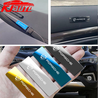 Porsche Thân Xe Fender Bên Kim Loại Biểu Tượng Miếng Dán Tự Động Cửa Sổ Trang Trí Dán Khăn Lau Xe Miếng Dán Dành Cho Xe Carrera gts turbo macan Cayenne Cayman 718 Boxster 911 Panamera Phụ Kiện