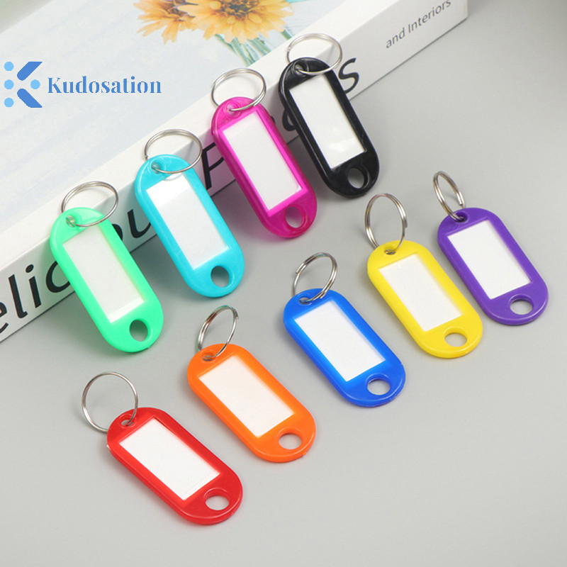 Kudosation 50 Chiếc Móc Khóa Nhiều Màu Sắc Thẻ Chìa Khóa Nhãn ID Tên TEL Số Bút Đánh Dấu Thẻ Hành Lý