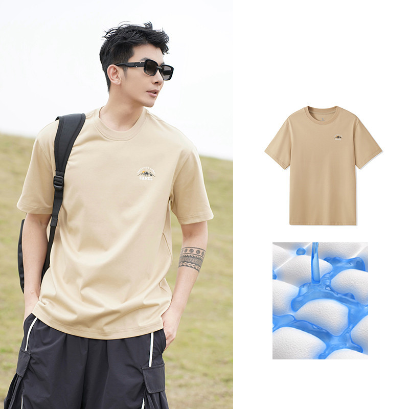 Ảnh Áo thun nam lạc đà Cotton mùa hè ngoài trời cổ tròn ngắn tay nửa tay dành cho nữ 3