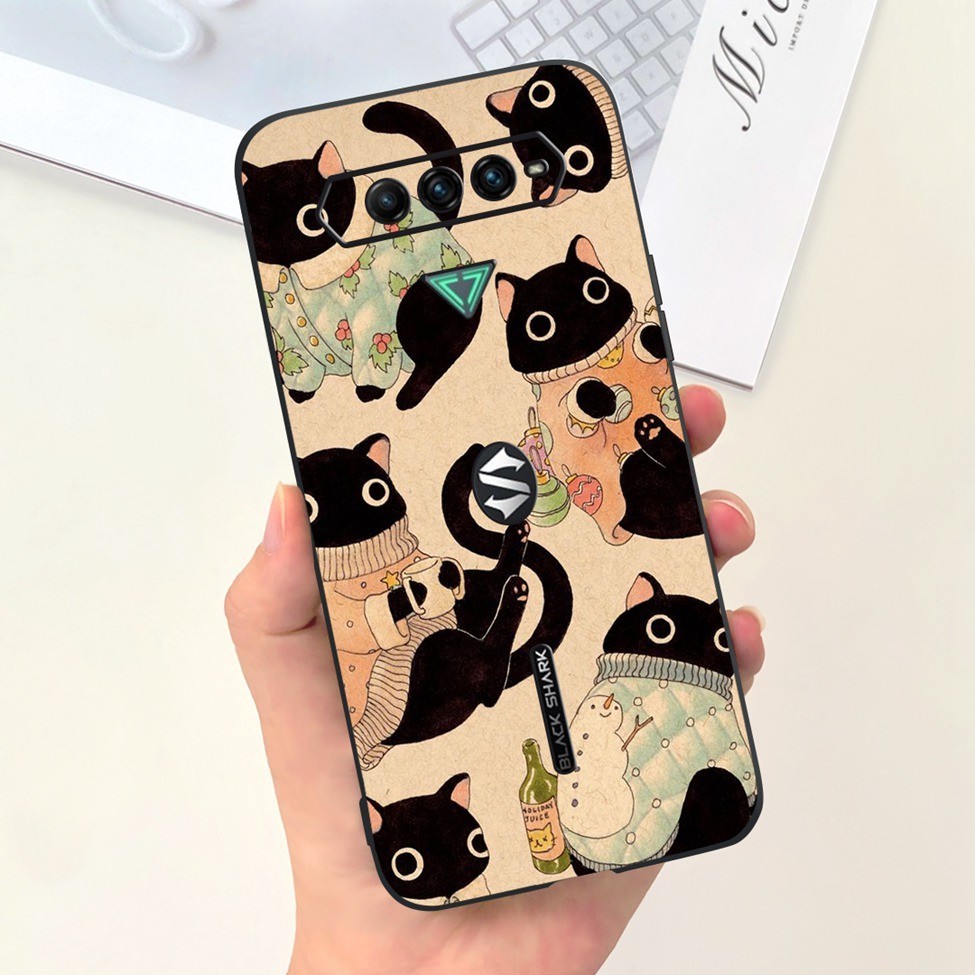 Ốp lưng Xiaomi Black Shark 4 4Pro Thẩm Mỹ Mèo Gấu Trúc Mềm Silicon Xiaomi Black Shark 4 Pro Ốp Lưng Điện Thoại 6.67 '' '