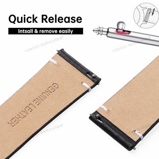Smile Stitches Dây đeo đồng hồ da thật 12 / 14 / 16 / 18 / 20 / 22 / 24mm Mỏng Phát hành nhanh Da bò Dây đeo đồng hồ Vòng đeo tay Dây đeo đồng hồ nam nữ Dây đeo cổ tay