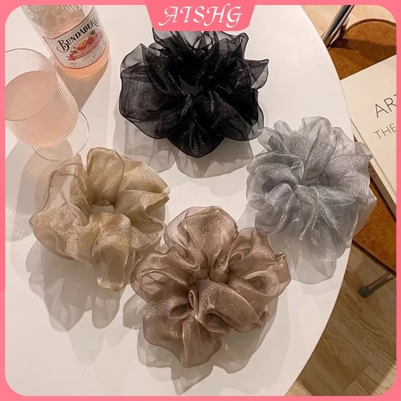 AISHG Organza Colon Dây Buộc Tóc Nữ Thời Trang Dây Tóc Phụ Kiện Tóc