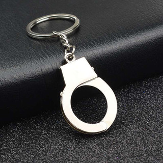 Sáng Tạo Mini Mô Phỏng Hanuffs Móc Khóa Ngón Tay Cái Đồ Chơi Kim Loại Móc Khóa Móc Khóa Mặt Dây Chuyền