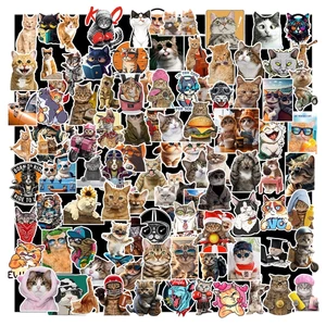 Set 50 Sticker Mèo Vui Nhộn – Chống Nước | Dán Laptop, Điện Thoại, Ván Trượt