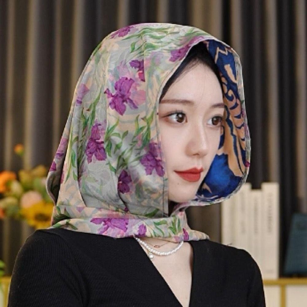 Mũ Hijab DUKGLOW, Khăn quàng cổ mềm mại thoáng khí cho nữ, Khăn quàng đầu chống nắng thời trang Xuân Hè