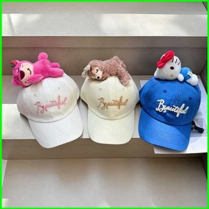 Yu Disney Lotso LinaBell hoạt hình búp bê cha mẹ con vịt mũ cong vành mũ bóng chày cotton