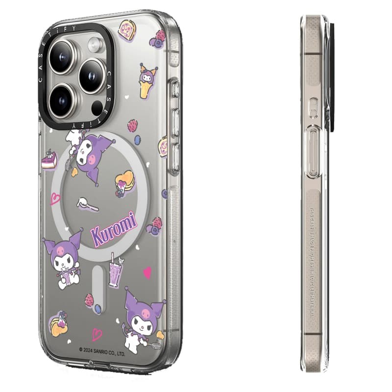 Ốp lưng CASETiFY X Kuromi Vỏ hút từ tính trong suốt cho iPhone 16 / 15 / 14 / 13 Pro Max | Mặt sau Acrylic bảo vệ quân sự với bao bì cao cấp