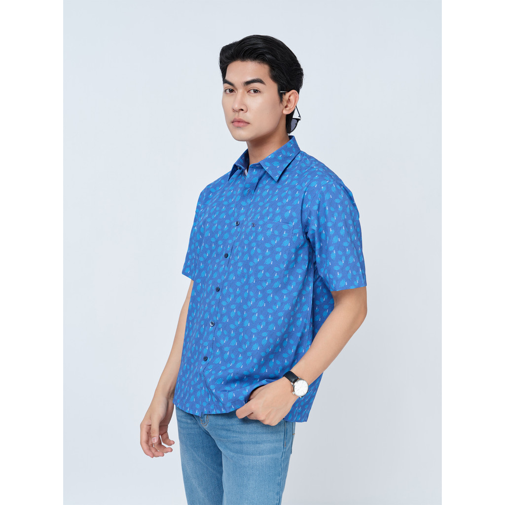Sơ mi ngắn tay lai ngang VIETTIEN SMART vải sợi tre phom REGULAR VT00000313