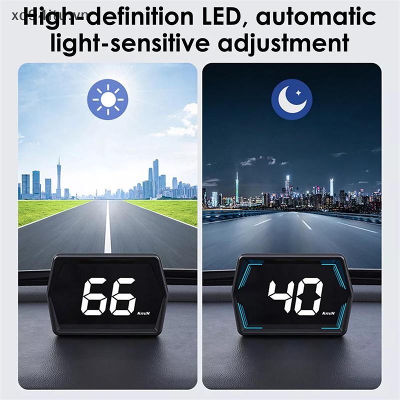 XOITU Báo động quá tốc độ Phụ kiện ô tô G20 cho ô tô Xe tải Xe buýt GPS kỹ thuật số La bàn Đồng hồ tốc độ Phông chữ lớn Lên màn hình ô tô HUD VN