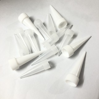 Vòi phun keo silicon trắng, nắp đặc biệt, đầu xoắn ốc, dùng cho niêm phong