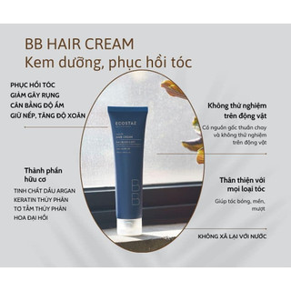 [ TN ] Kem xả khô Ecostaz phục hồi và dưỡng tóc mềm mượt Aqua BB Hair Cream 150ml