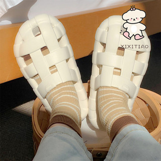Xixitiao Dép Baotou Lỗ Đế Mềm Ngoài Trời Mùa Hè Thời Trang Đơn Giản
