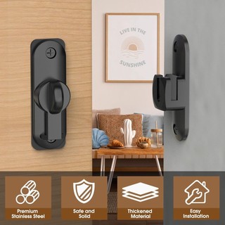 Khóa cửa chuồng trượt lật Chốt và cửa trượt 90 180 độ cho cửa chuồng cửa thú cưng phòng tắm ngoài trời nhà để xe cửa sổ cửa trượt 1 Đen hợp kim dễ sử dụng chắc chắn cho phòng ngủ phù hợp dùng cho gia đình căn hộ văn phòng và không gian nhỏ