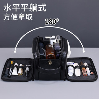 Túi lưu trữ đa chức năng tách khô ướt/túi trang điểm PU cao cấp dung tích lớn/túi vệ sinh nam