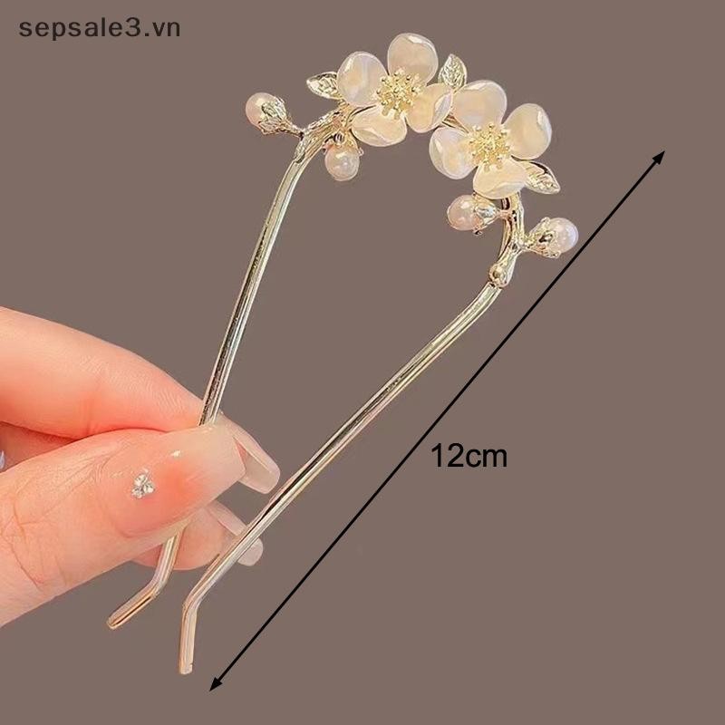 # Sepsale # Kẹp tóc ngọc trai phong cách Trung Quốc Kẹp tóc lắc lư phong cách cổ xưa dành cho nữ Kẹp tóc mặt ngựa hình chữ U sang trọng nhẹ nhàng.