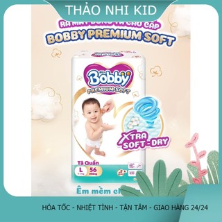 [k quà giảm giá] Tã Quần Bobby Premium Soft mới cao cấp Cho Bé Yêu size M60/l56/xl52/xx4ư