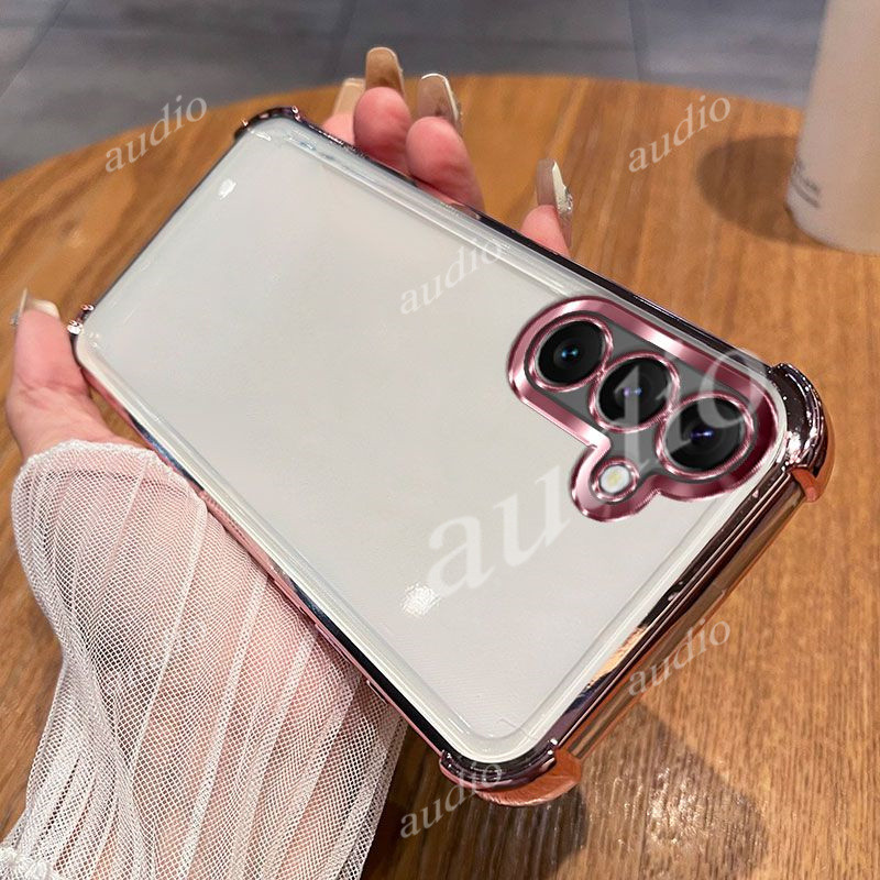 Dành Cho Samsung A57 5G Ốp Điện Thoại Trong Suốt Mạ Bốn Góc Chống Rơi Cho Samsung Galaxy A57 A37 A27 A56 A36 A26 5G Ốp Lưng Silicon Mềm Chống Sốc Sang Trọng Cho SamsungA57 5G