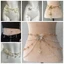 Dây thắt lưng DUSKGLOW, Phụ kiện thắt lưng Boho Dây chuyền bụng hoa, Dây chuyền hông thanh lịch đa năng thời trang dành cho nữ