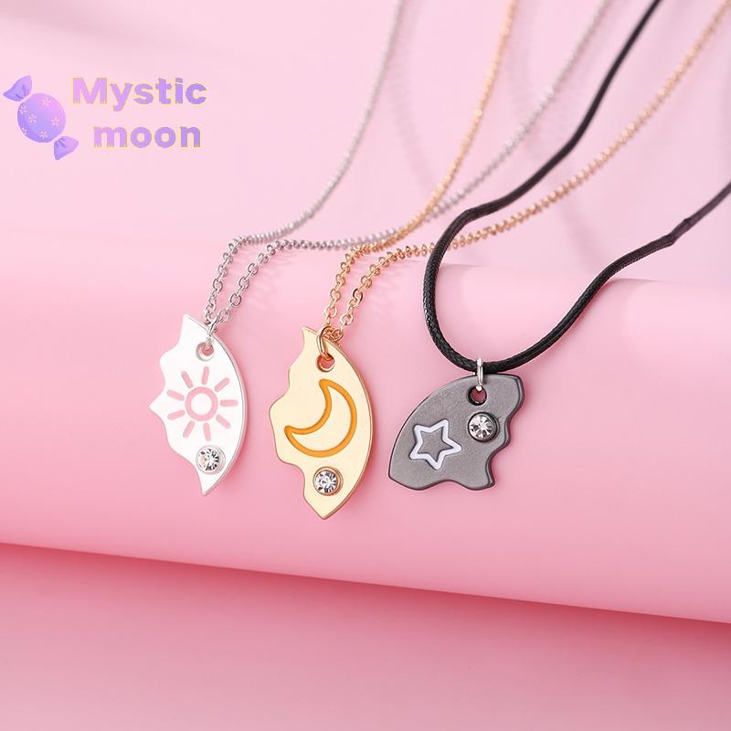 [Mystic] 3 Cái / bộ Mặt Trăng Mặt Trăng Sao Mặt Dây Chuyền Vòng Cổ Người Bạn Thân Nhất Bff Tình Bạn Cặp Đôi Vòng Cổ Trang Sức Thời Trang [Mới]
