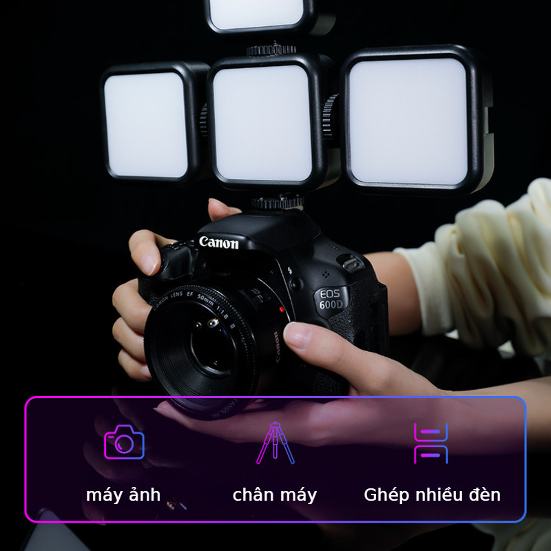 Đèn LED Selfie Mini 3 Chế Độ，Cầm Tay Dạng Kẹp Trợ Sáng Chụp Ảnh, Quay Video Chuyên Nghiệp