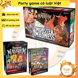 Boardgame thẻ bài Dungeon Mayhem Dragons và mở rộng, Monster Madness cardgame Tigar