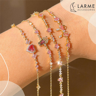 Vòng tay nữ lắc tay nơ phong cách tiểu thư làm quà tặng Larme accessories -VT0183