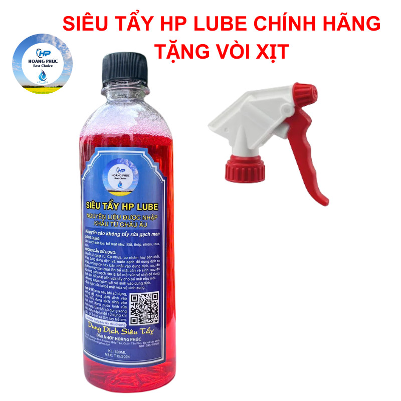 Tẩy Rỉ Sét, Rửa Lốc Máy Không Chạm HP Lube Siêu Tẩy 500ml Tẩy Rửa Lốc Máy, Vệ Sinh Nhông Sên Dĩa