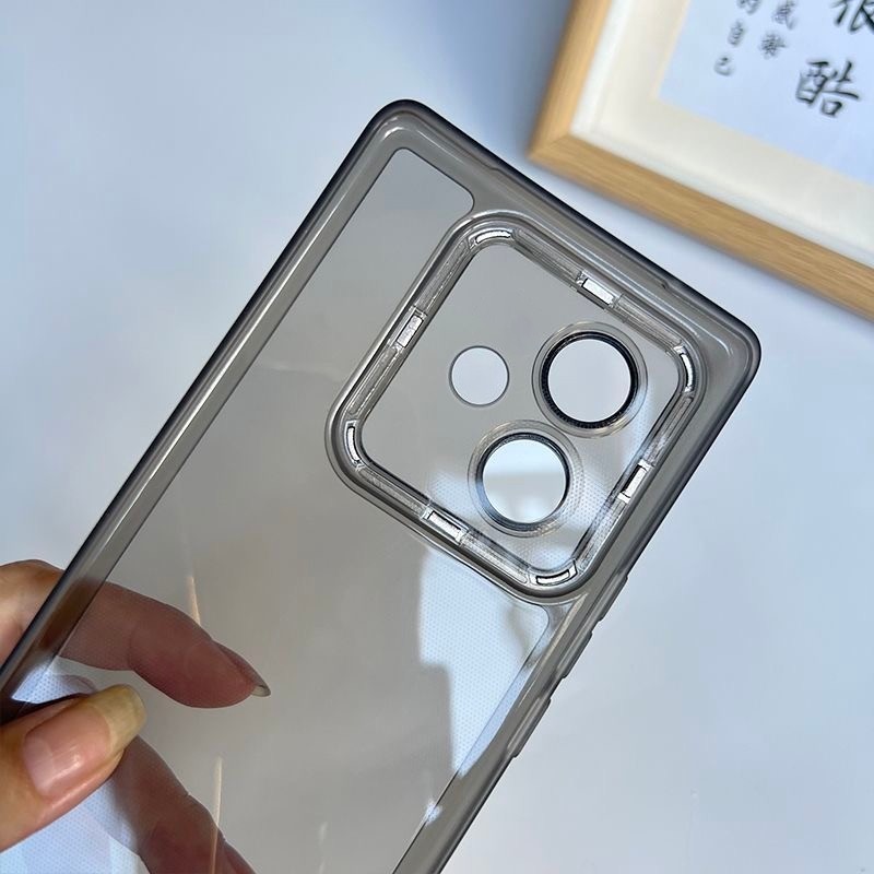 Ốp điện thoại trong suốt bằng silicon mềm TPU 3 trong 1 OPPO A5 Pro A58 4G 5G A3X có vỏ bảo vệ Camera + Kính cường lực riêng tư + Phim mặt sau