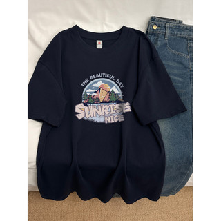 2025 Mới Phong Cách Hàn Quốc Mới 100% Cotton Unisex Tay Ngắn Oversize Áo In Hình Nam Plus Size 5XL Tee Rời Nữ Cổ Tròn Áo