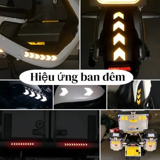 Miếng dán phản quang mũi tên Miếng Dán Phản Quang Cảnh Báo An Toàn Tự Dính Dành Cho Xe Hơi Xe Tải Xe MáyNhãn Dán Dạ Qua