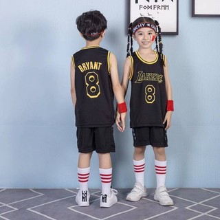 Lakers No. 8 Kobe Jersey Vest Summer Children's Boys and Girls Junior High School and Elementary School Students Competition Training Basketball Wear Suit AtP9