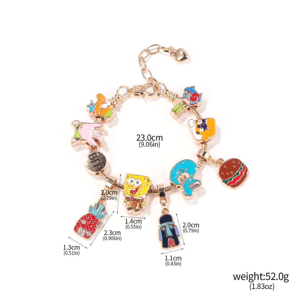 Vòng tay SpongeBob Patrick BFF Good Friends Bikini Bottom Mr. Krabs Squidward Pineapple House Vòng tay hoạt hình BUTU