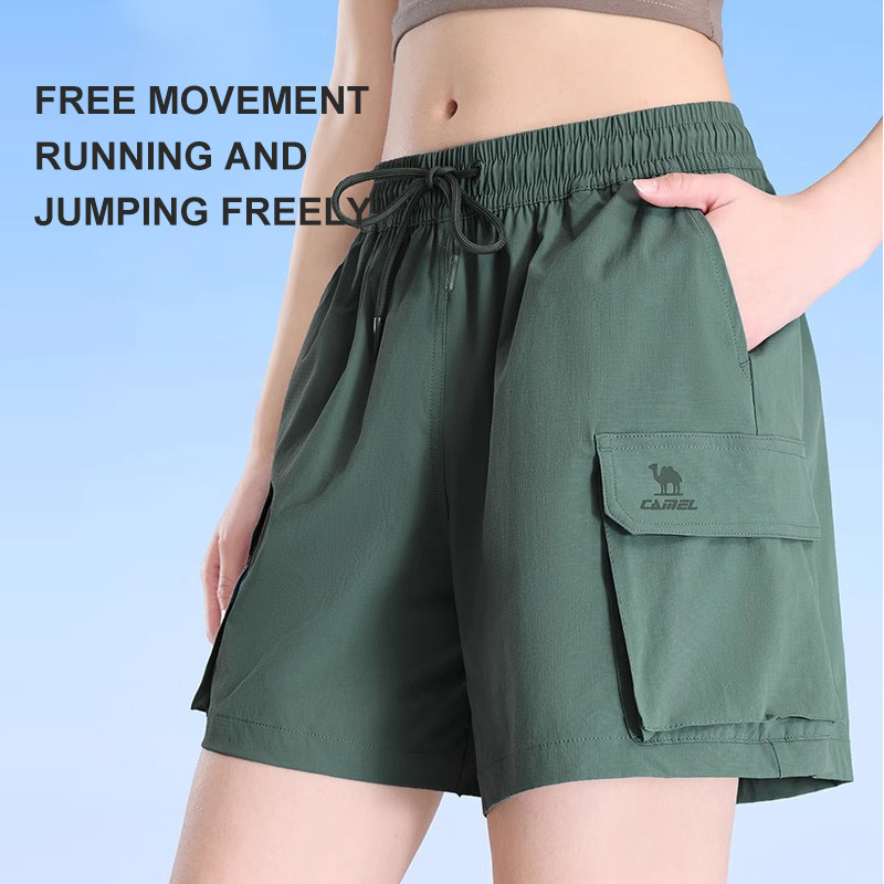 Ảnh Quần short thể thao CAMEL CROWN dành cho nữ leo núi chống nắng thông thường quần short khô nhanh 1