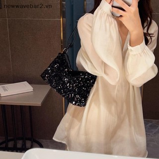 [Mới] Túi Xách Kim Sa Lấp Lánh Sáng Bóng Túi Đeo Vai Nữ Nách Thời Trang Ví Sang Trọng Túi Đeo Vai Ly Hợp.