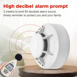 Máy dò khói Cảnh báo cháy Cảm biến quang điện có pin cho gia đình An toàn khách sạn Di động, Báo động lớn, Dễ dàng lắp đặt Độ bền enmdavn
