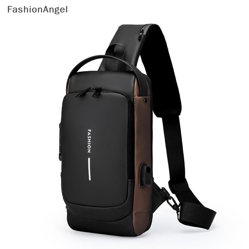 FashionAngel Nam Túi Đeo Ngang Da Cổ Điển Chống Trộm Túi Đeo Vai Ngực Túi Đa Năng Cho Nam VN