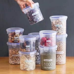Hộp nhựa Sealpot bảo quản các loại hạt nắp kín có 4 mức dung tích