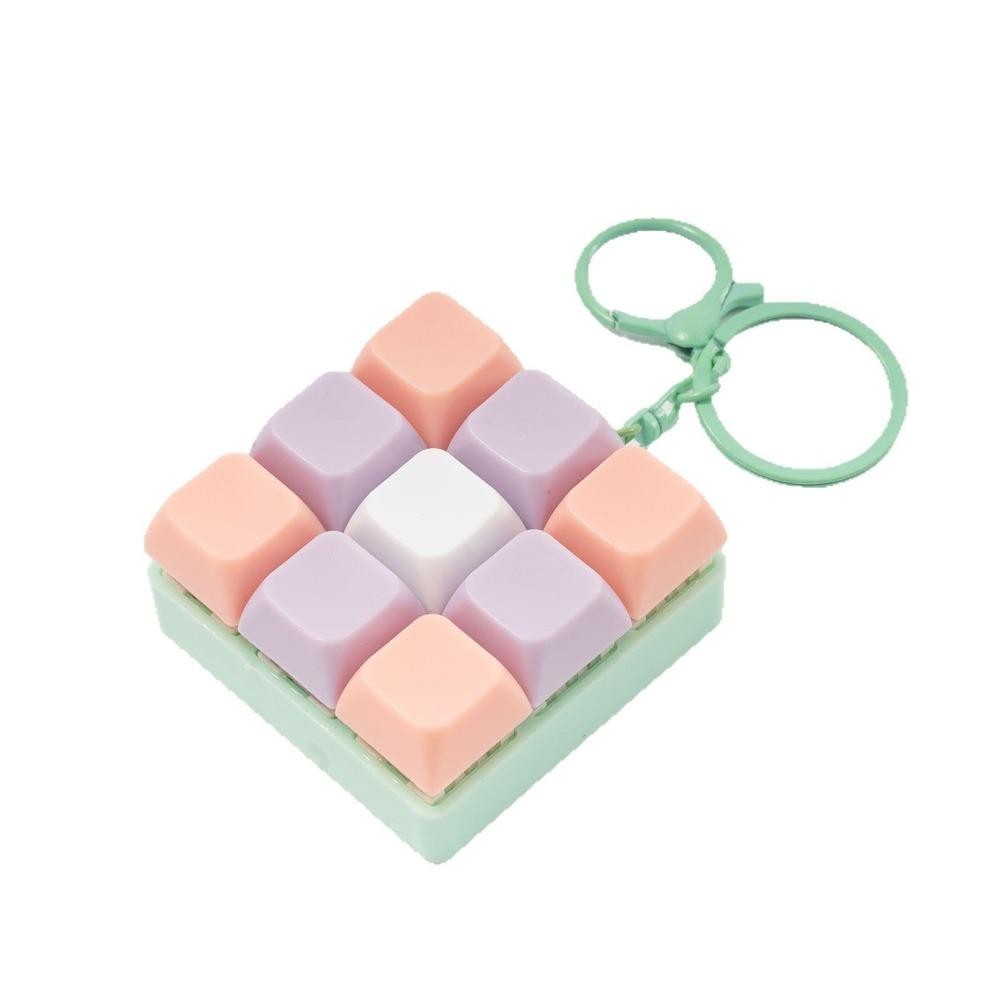 MONOSTYLE 9 Bàn Phím Chìa Khóa Đồ Chơi, Nút DIY Keycap Fidget Giải Nén Bàn Phím Trò Chơi Móc Khóa, Quà Tặng Chống Căng Thẳng Ngón Tay Giảm Căng Thẳng Túi Sáng Tạo Mặt Dây Chuyền Bé Trai Bé Gái