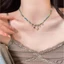 Vòng tay và mặt dây chuyền vintage đính hạt, thẩm mỹ quyến rũ, trang sức handmade