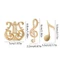 DELMER Treble Clef Pins, Hợp kim Music Note Eighth Note Pin, Nhạc cụ cổ điển vàng tinh tế G Clef Trâm cài buổi hòa nhạc
